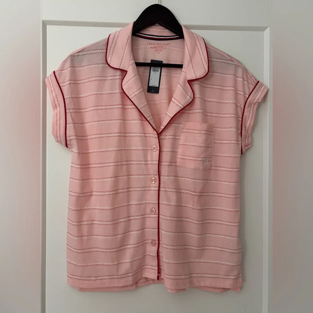 Tommy Hilfiger Pink and White Women's Pajama Set - Picture 2 of 13